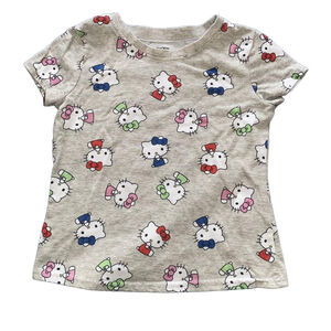 Girls Hello Kitty T-shirt Size 7 Gray